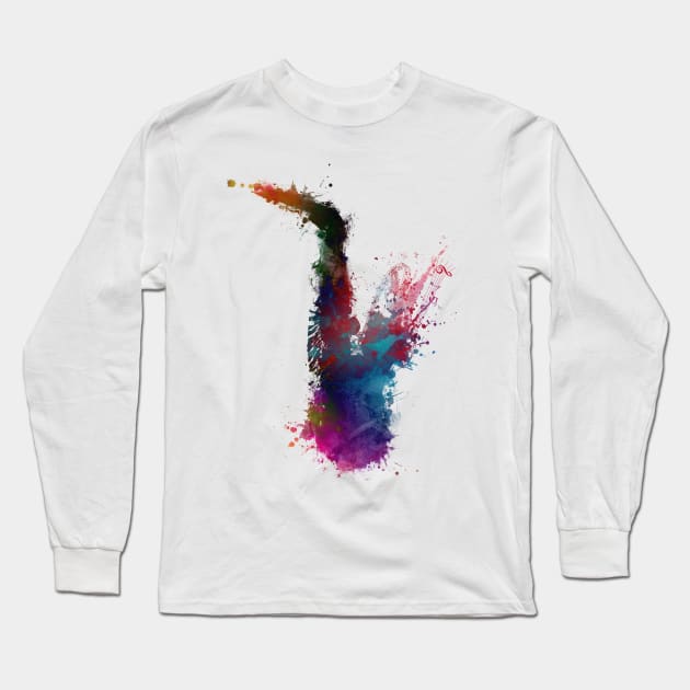 saxophone music art #saxophone #music Long Sleeve T-Shirt by JBJart